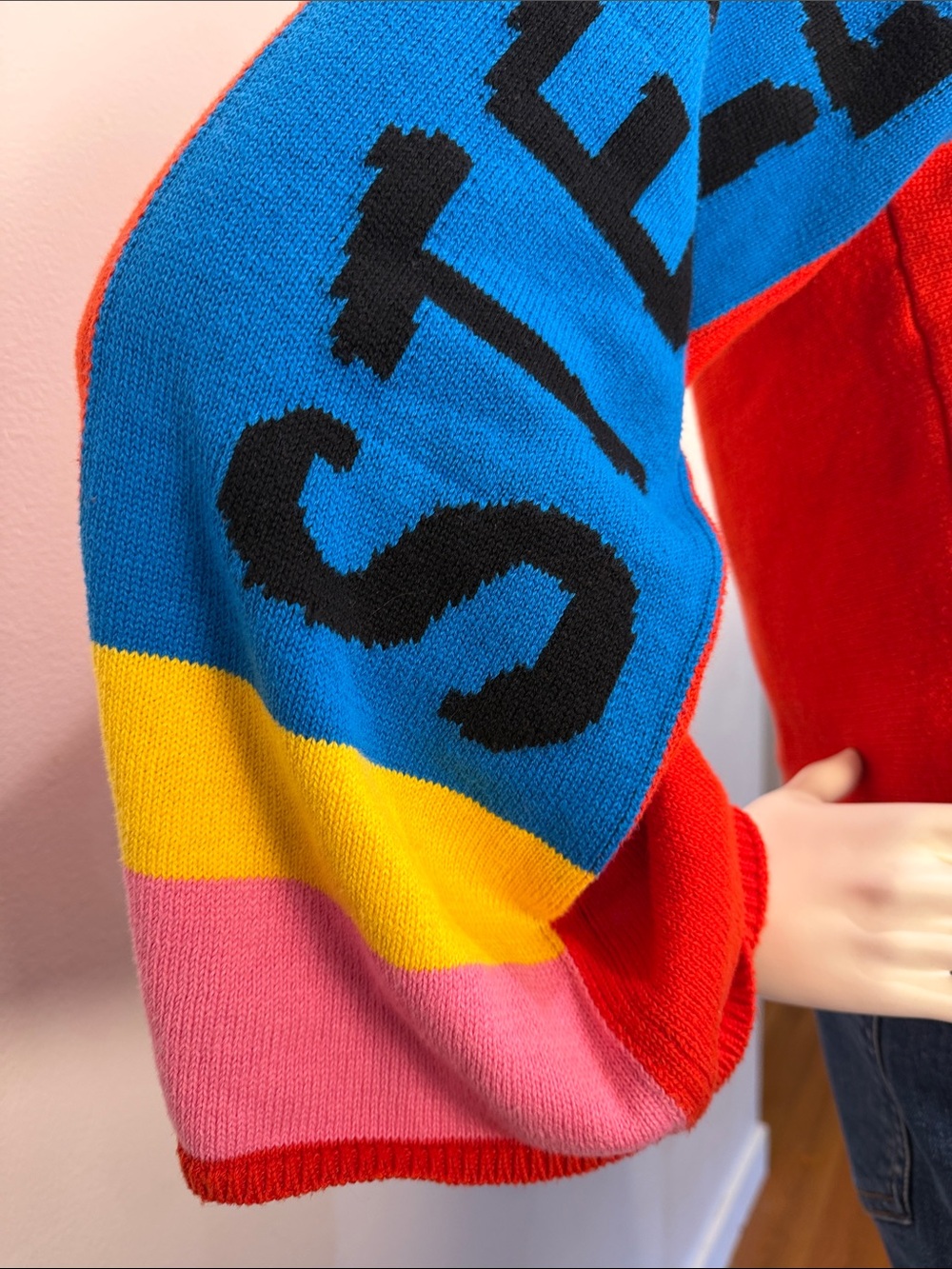 Stella McCartney Red and Blue Pencil Sweater Dopamine Dressing Size Small - Picture 5 of 15